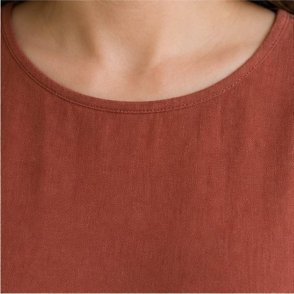 Rust Wrap Blouse - Picture 4 of 6